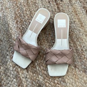 Tan Dolce Vita Braided Heels